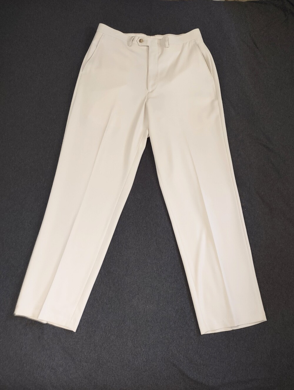 Liz Claiborne Cream Men's Comfort Waist Dress Slacks 34/32